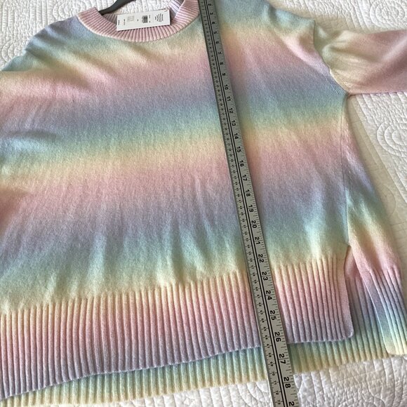 NWT Splendid Adeline Rainbow Sweater Womens Size M 100% Wool  rainbow ombre whim - Picture 8 of 10